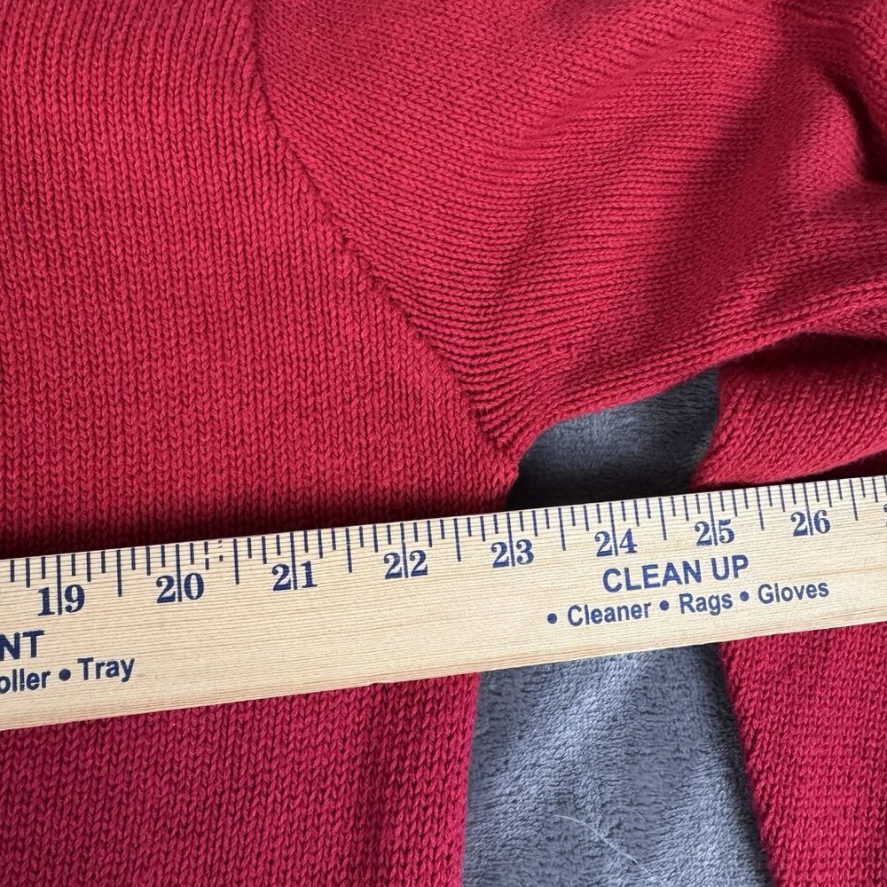 Flying Scotsman Sweater Men’s Large Wool Grandpa Fisherman 90s Vintage Retro Red - Picture 7 of 9